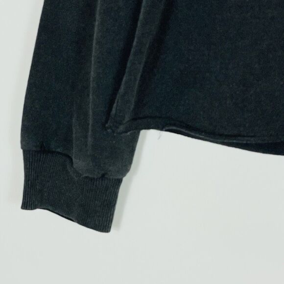 Walt Disney World Grey Mickey Logo Vintage Look Crop Sweatshirt Womens Medium - Picture 3 of 5